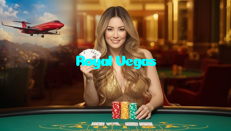 Royal Vegas casino presented on mobile device in Pakistan with slots and live games