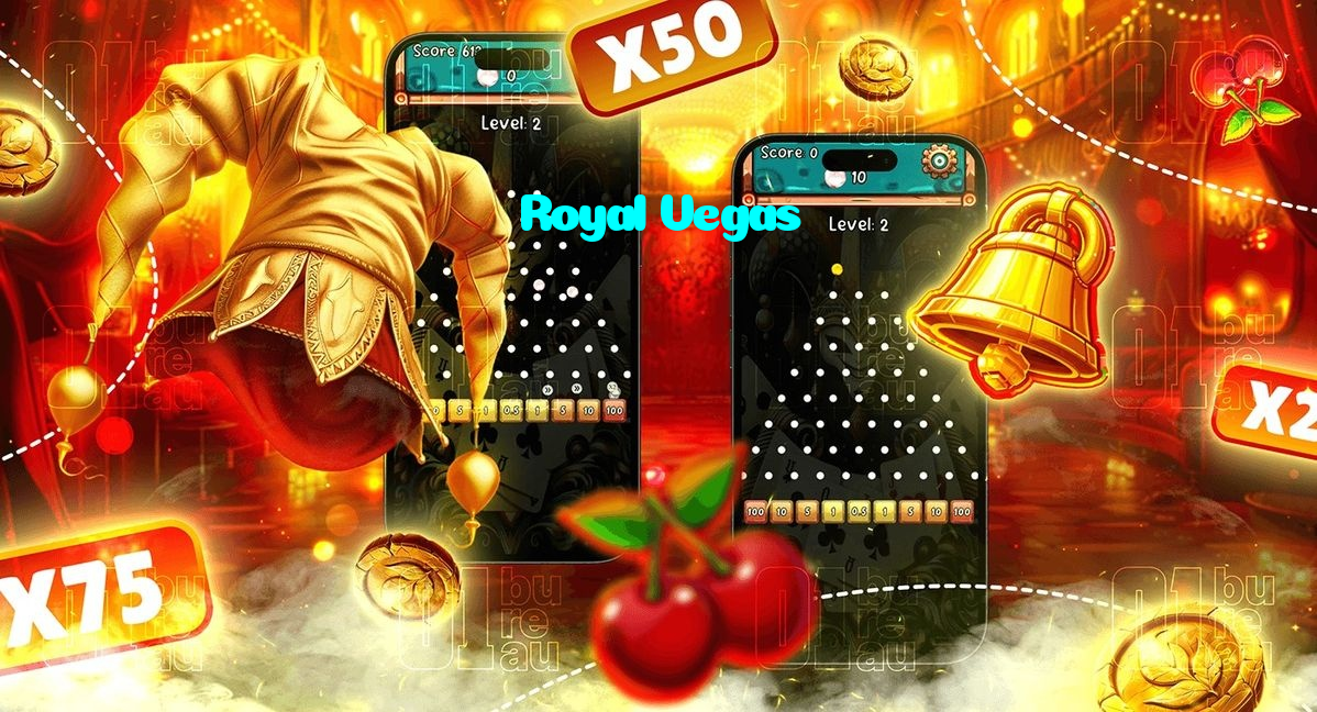 Royal Vegas casino presented on mobile device in Pakistan with slots and live games